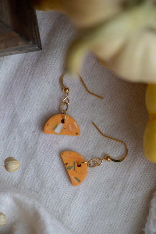 Unique half-circle earrings - Mix pumpkins 1