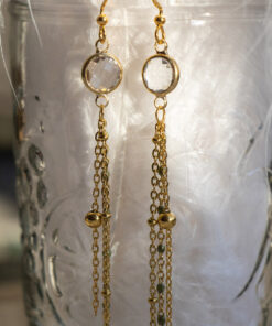 Sohane string earrings - Transparent gold 6