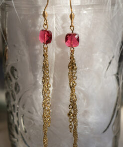 Sohane string earrings - Golden red 6