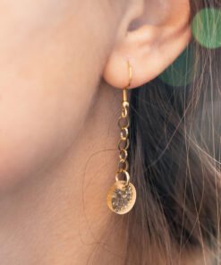 Fany earrings - Gold glitter 4