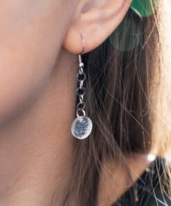 Fany earrings - Silver glitter 3