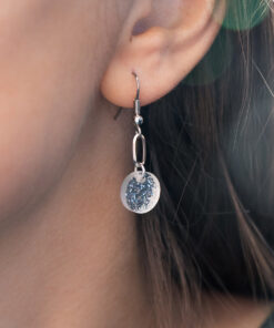 Fara earrings - Silver glitter 3