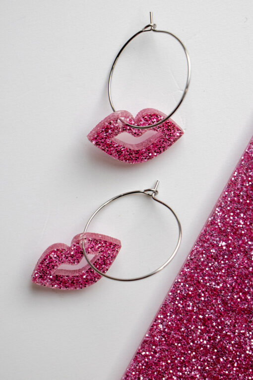 Lips hoop earrings - Several colors 1