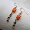 Golden Clem earrings - Orange 7