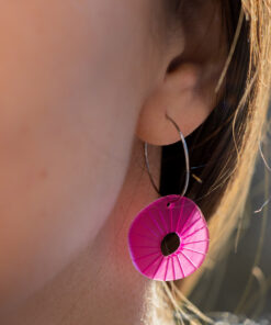 Poppies and wild flowers hoop earrings - Several colors 33