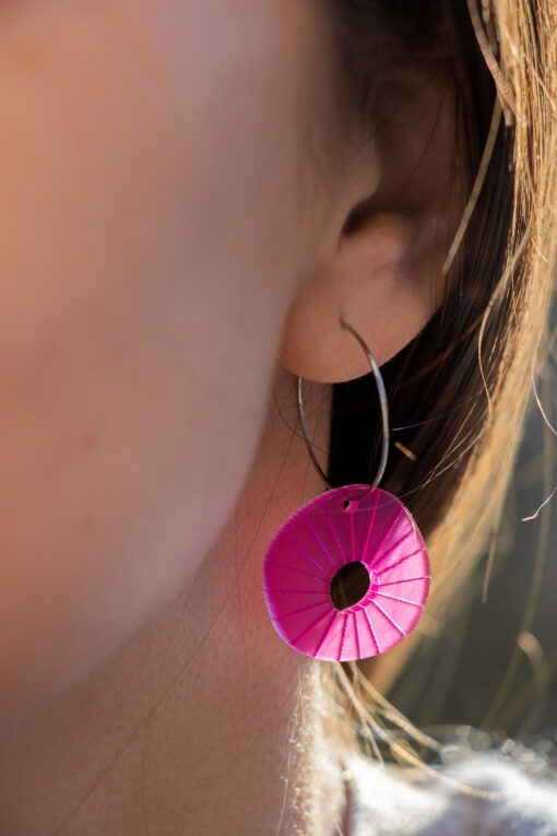 Poppies and wild flowers hoop earrings - Several colors 17