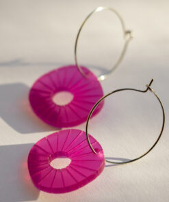 Poppies and wild flowers hoop earrings - Several colors 32