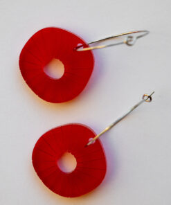 Poppies and wild flowers hoop earrings - Several colors 21