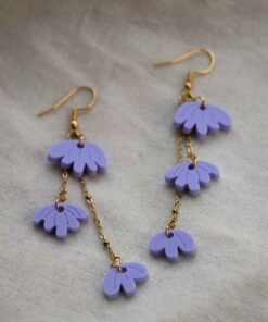 Three hanging flower earrings - Several colors 7