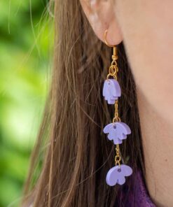 Three hanging flower earrings - Several colors 6
