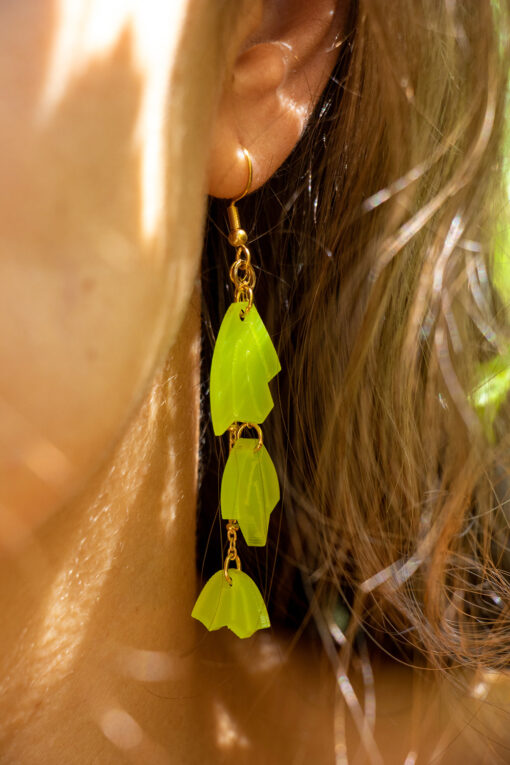 Three hanging leaf earrings - Several colors 5