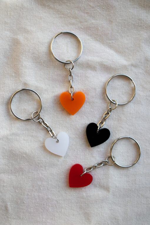 Red heart key ring 1