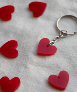 Red heart key ring 7