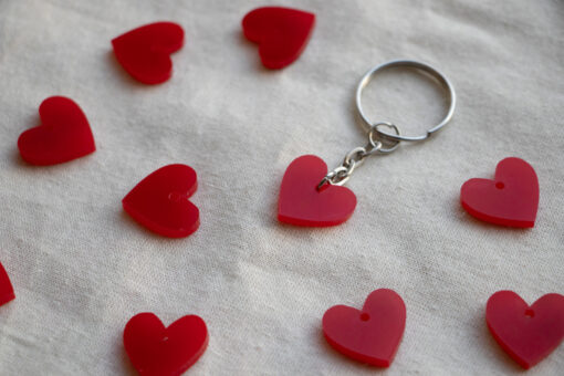 Red heart key ring 4