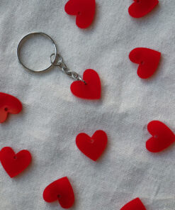Red heart key ring 5